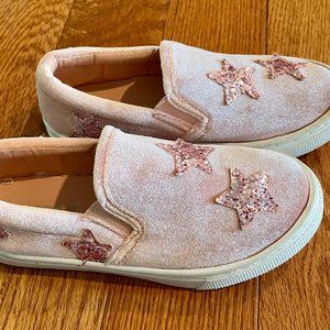 Velvet and Sequins Slip-On Sneakers - Size 11